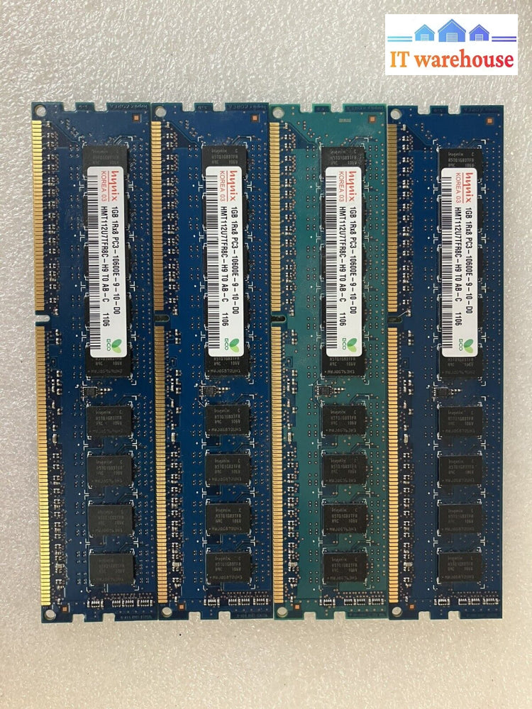 ~ (4X 1Gb) Hynix Pc3-10600E Hmt112U7Tfr8C - H9 Memory Sdram