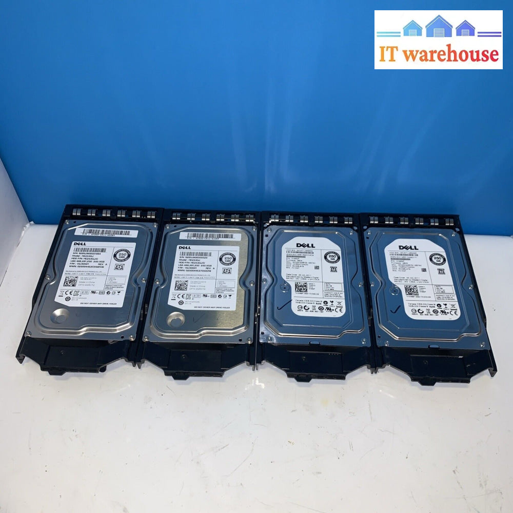 (4X) 250Gb Dell 3.5’’ Sata Hard Drive Tray Caddy T430 R430 R720 R730 R730Xd