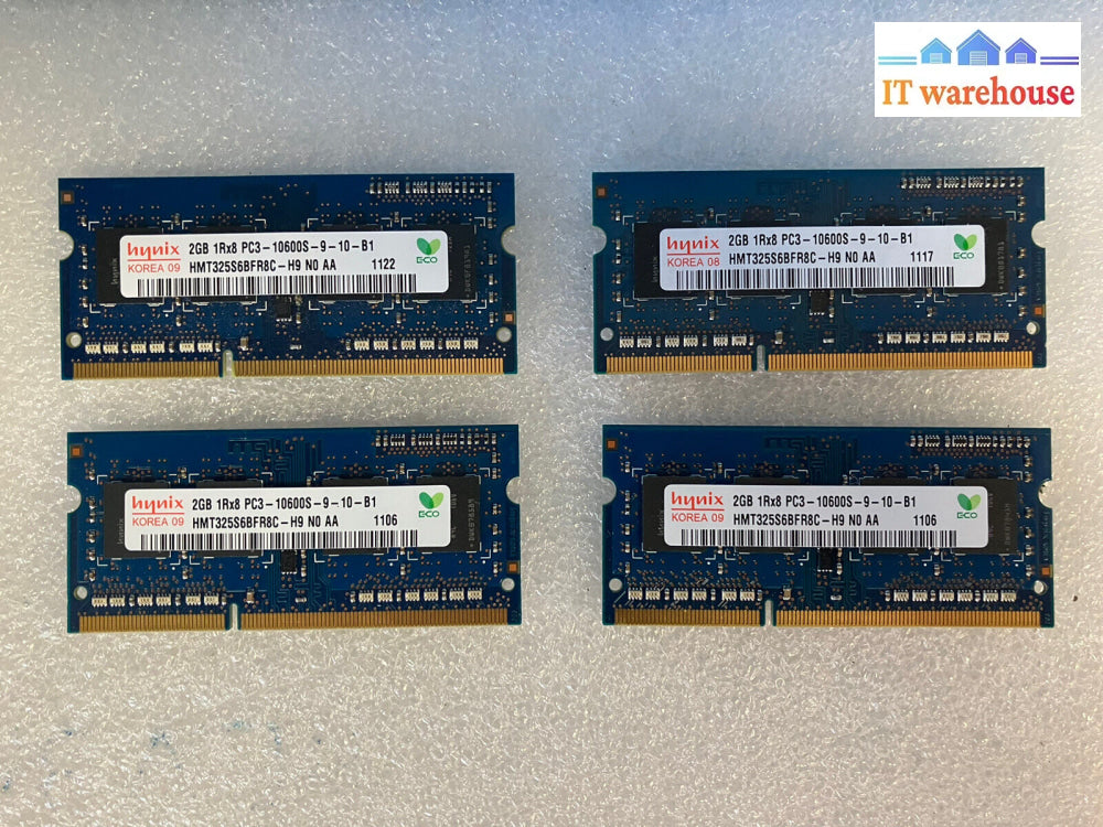 ~ (4X 2Gb) Hynix So-Dimm 1333 Mhz Pc3-10600 Ddr3 Laptop Memory Hmt325S6Bfr8C-H9