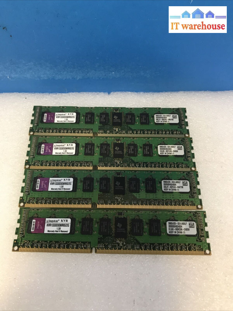 4X 2Gb Kingston Kvr1333D3D8R9S/2G Ddr3 Server Ram Memory