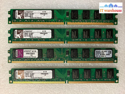 (4X 2Gb) Kingston Kvr667D2N5/2G Pc2-5300 Ddr2-667 1.8V Low Profile Ram 99U5429 ~