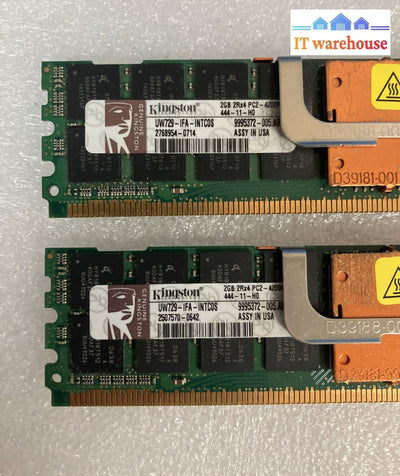 (4X 2Gb) Kingston Uw729-Ifa-Intcos Pc2-4200 Ddr2-533 Ecc Server Dimm Memory ~