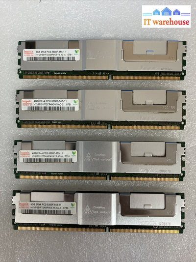 (4X 4Gb) Hynix Hymp351F72Amp4N3-Y5 Ac-A 2Rx4 Pc2-5300F-555-11 Ddr2-667 Ecc Ram ~