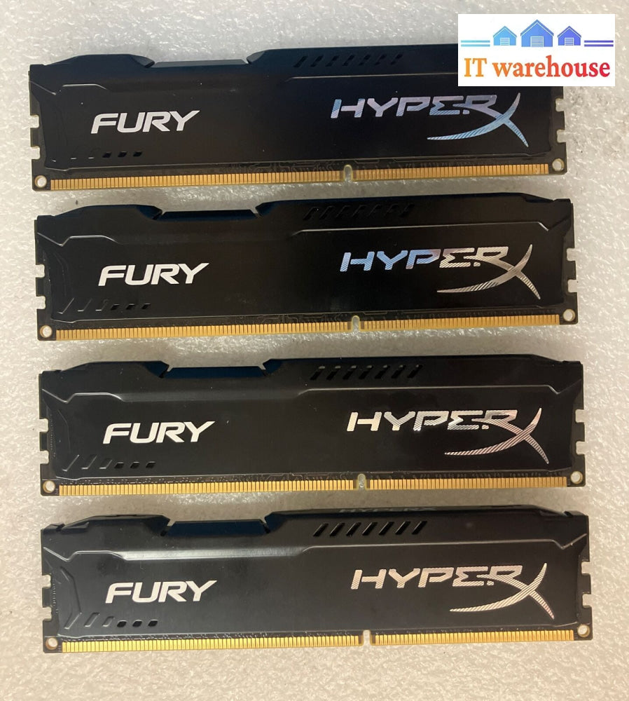 (4X 4Gb) Hyperx Fury Hx318C10Fbk2/8 Pc3-14900 Ddr3-1866 Dimm Memory Ram 9905402~