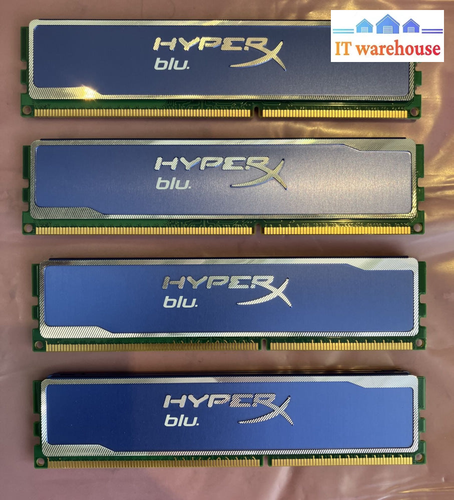 (4X 4Gb) Kingston Hyperx Ddr3-1600 Pc3-12800 Khx1600C9D3B1K2 Desktop Ram Memory~