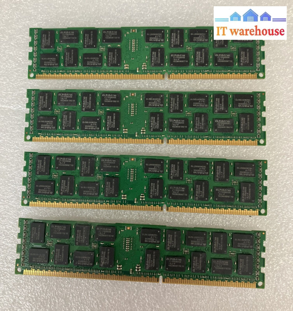 (4X 4Gb) Kingston Kth-Pl313/4G Pc3-10600 Ddr3-1333 Ecc Server Dimm Memory ~