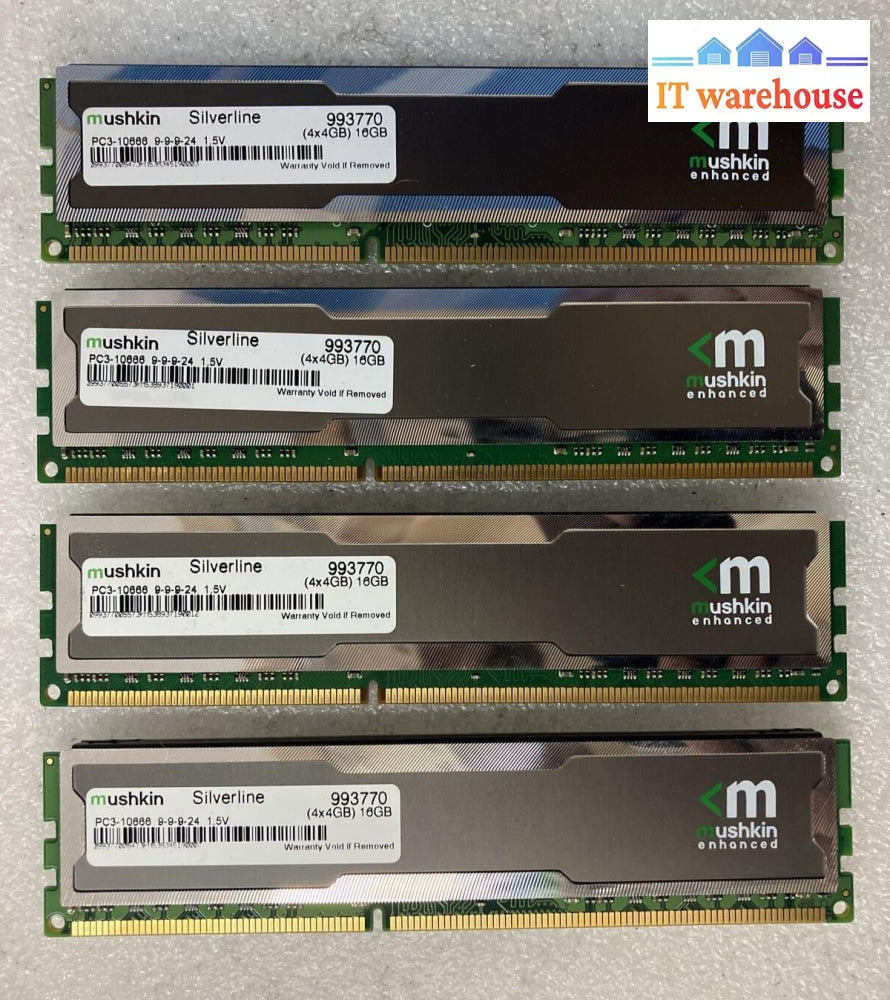 (4X 4Gb) Mushkin 993770 Gaming Pc3-10666 Ddr3-1333 Desktop Dimm Ram Memory ~