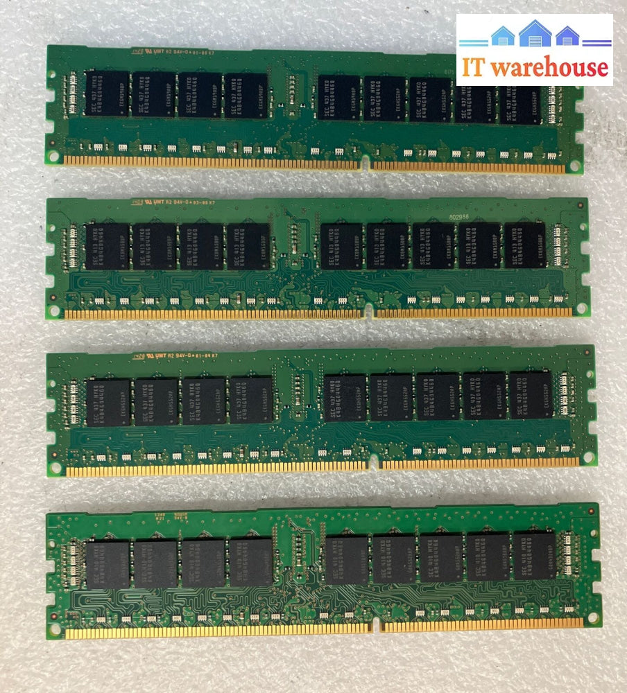 (4X 8Gb) Samsung Ddr3-1600 Pc3L-12800R 1Rx4 Rdimm Ecc Server Ram M393B1G70Qh0 ~