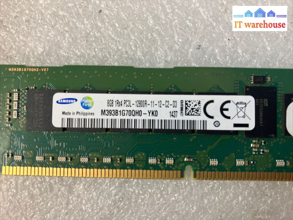 (4X 8Gb) Samsung Ddr3-1600 Pc3L-12800R 1Rx4 Rdimm Ecc Server Ram M393B1G70Qh0 ~