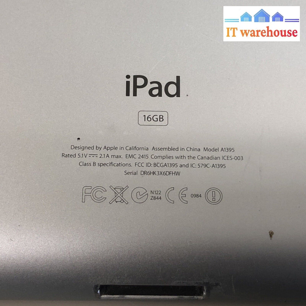 $ 4X Apple Ipad 2 16Gb A1395 As-Is (Different Issus)