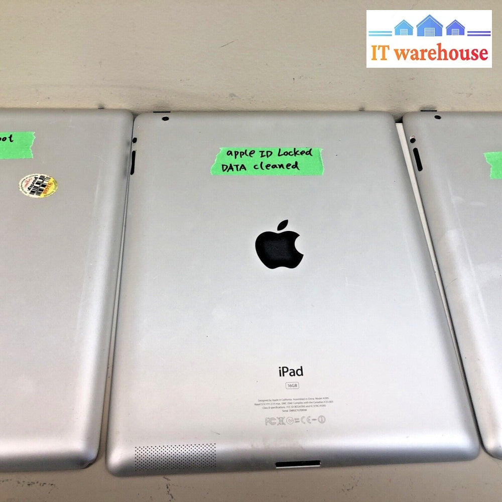 $ 4X Apple Ipad 2 16Gb A1395 As-Is (Different Issus)