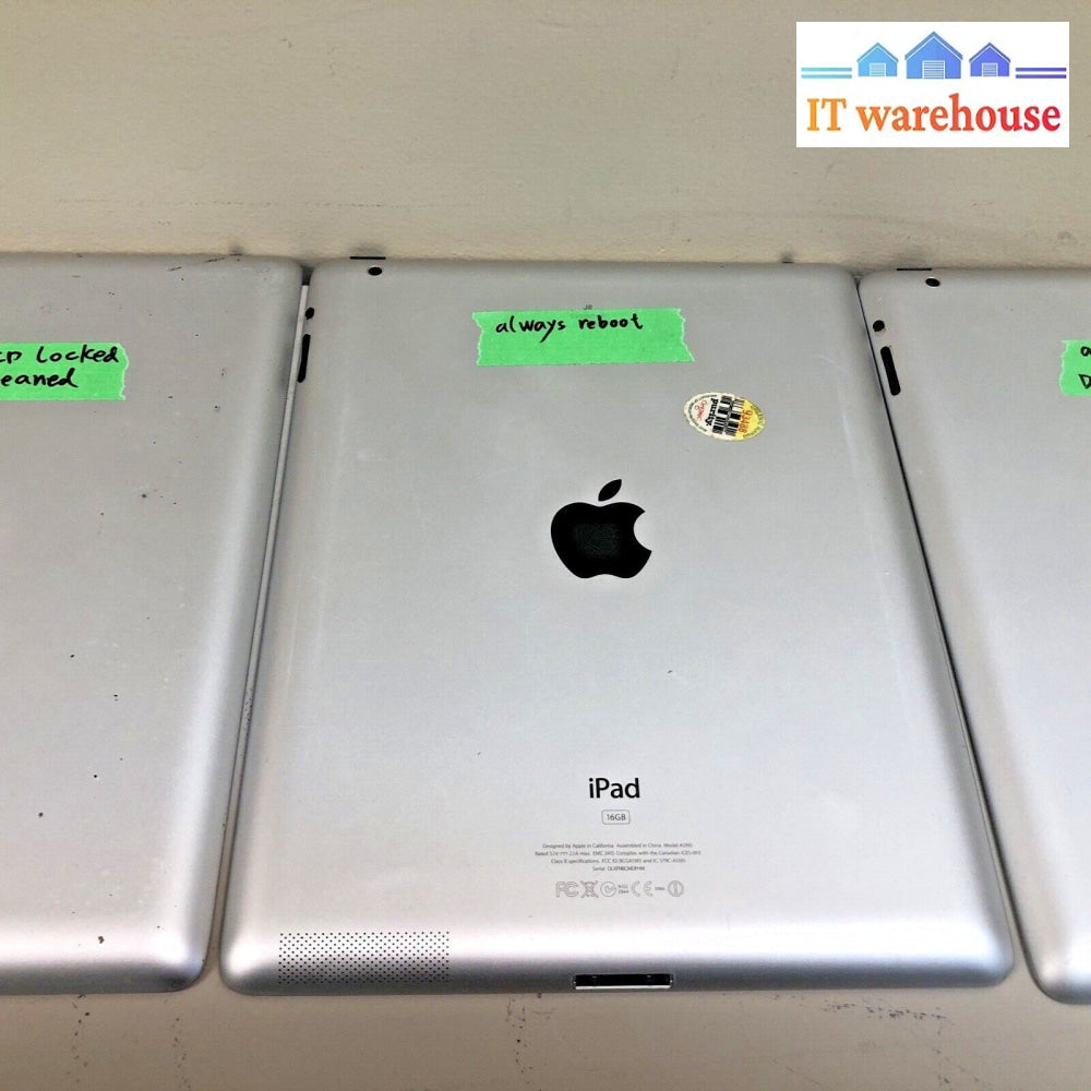 $ 4X Apple Ipad 2 16Gb A1395 As-Is (Different Issus)