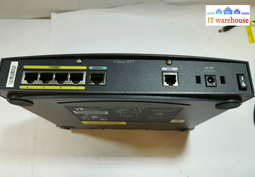 -4X Cisco 800A Series Cisco 837 Adsl Ethernet Dsl Broadband 4-Port Router W/Ac@@