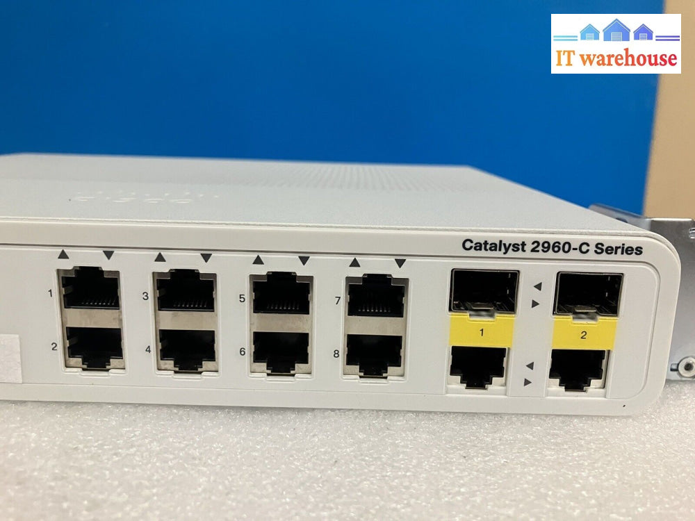 ~ 4X Cisco Catalyst Ws-C2960C-8Tc-L 8-Port Fast Ethernet Compact Switch W/ Mount