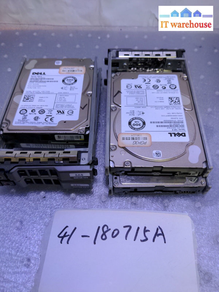 - 4X Dell 300Gb Sas 10K 2.5’ Hdd With Caddy Tested Pghjg /U706K /C975M