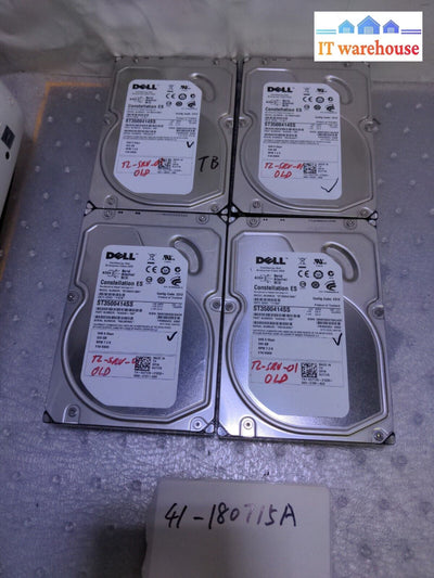 - 4X Dell U717K 500Gb 7.2K Sas 3.5’ Hdd Seagate St3500414Ss Hard Drive Tested