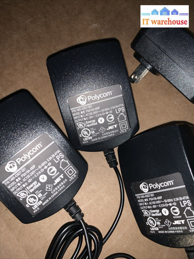 4X Genuine Polycom Psa15A-480P Power Supply For Vvx 400 410 500 301 311 401 501