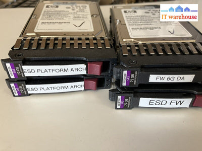 ~ 4X Hp 72Gb 15K Sas Eh0072Fawja St973452Ss Hard Disk Drive With Tray 512743