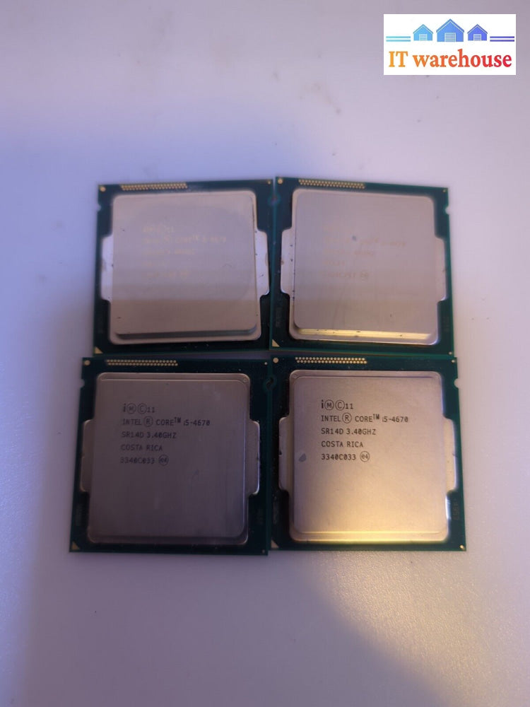 - 4X Intel Core I5-4670 Socket Lga 1150 3.4Ghz Sr14D Quad Cpu Processor