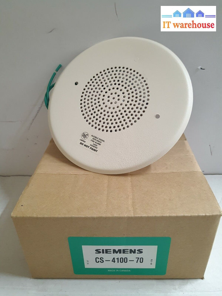 - 4X New Indoor Siemens Cs-4100-70 Speakers And Accessories Fire Alarm System