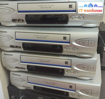 4X Panasonic Pv-V4524S Vcr 4 Head Blue Line Hifi Vhs Player Tested (No Remote) -