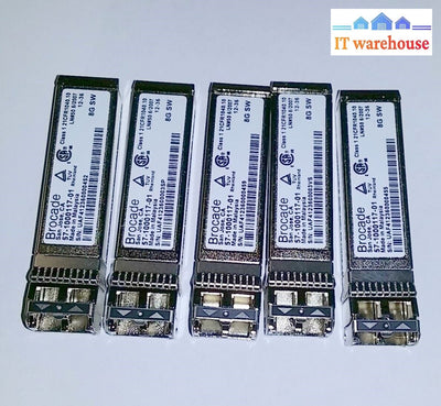 5 X Brocade 8G Sw 57-1000012-01 8Gb 850Nm Optical Transceiver Sfp Module