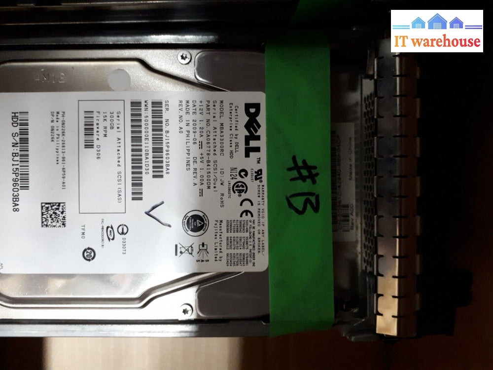 $ 5X Fujitsu Dell Mba3300Rc 300 Gb 3.5 In Sas Enterprise Hard Drive