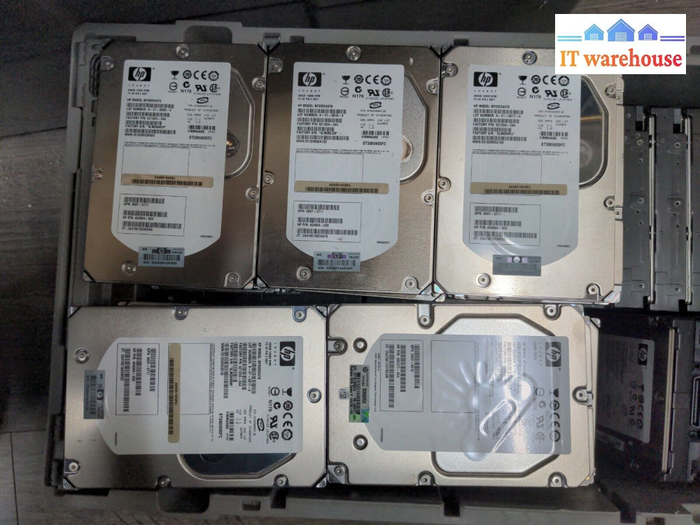 - 5X Hp 300Gb 1.5K 40-Pin Hard Drives Bf3005A478 9Z1004-044 404394 St3300655Fc