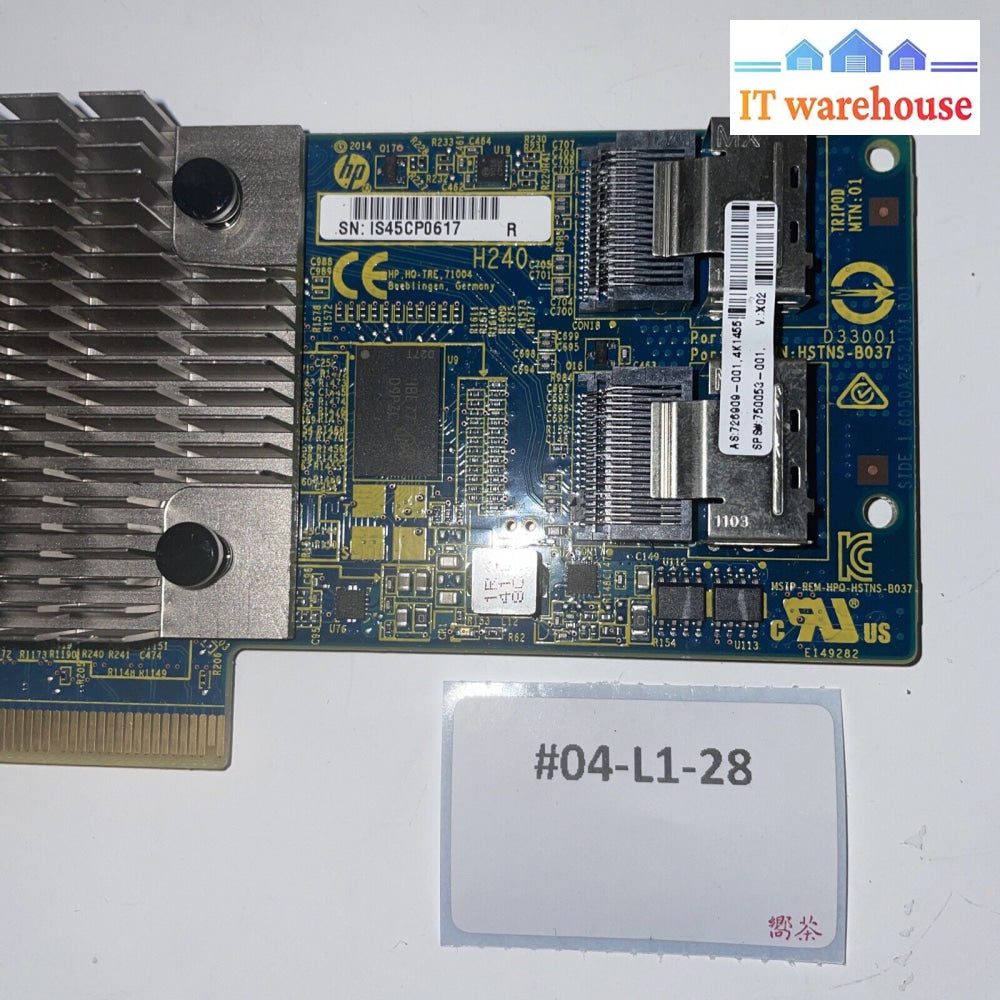 5X Hp 750053-001 H240 Smart 12Gb 2 Port Pci-E Host Bus Adapter