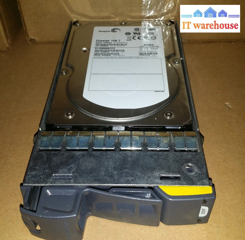 5X Netapp Ds14Mk2 Seagate 10K.7 300Gb Fc Mk4 St330007Fc 9X1004-138 Na01 W/ Tray