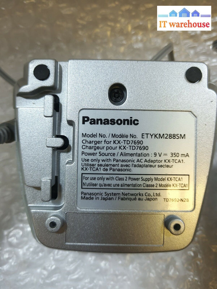 - 5X Panasonic Etykm288Sm Cradle & Kx-Tca1 Ac Adapter For Kx-Td7690 Telephone