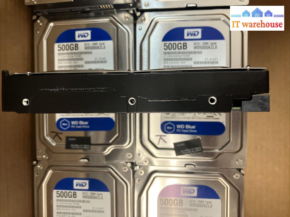 (5X) Wd Blue Wd5000Azlx 837116-001 Sata 500Gb 3.5’ Hd (1000 Days Remaining)~