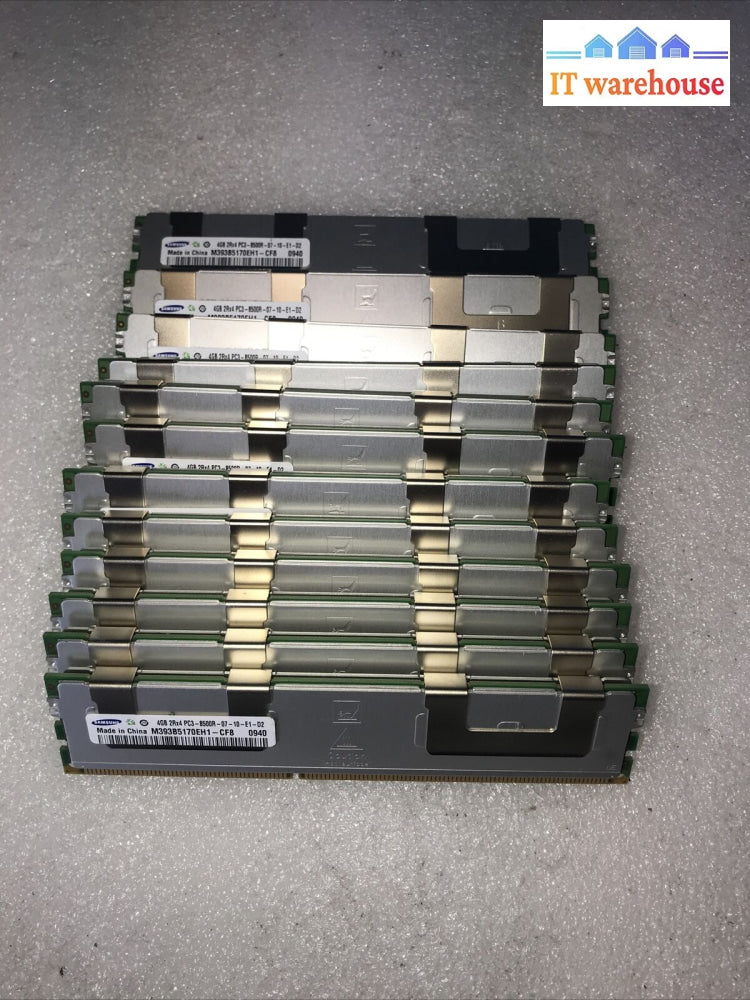 64Gb (12X4Gb) Pc3-8500R Ddr3-1066Mhz 2Rx4 Reg Shielded Ecc Samsung M393B5173Eh1