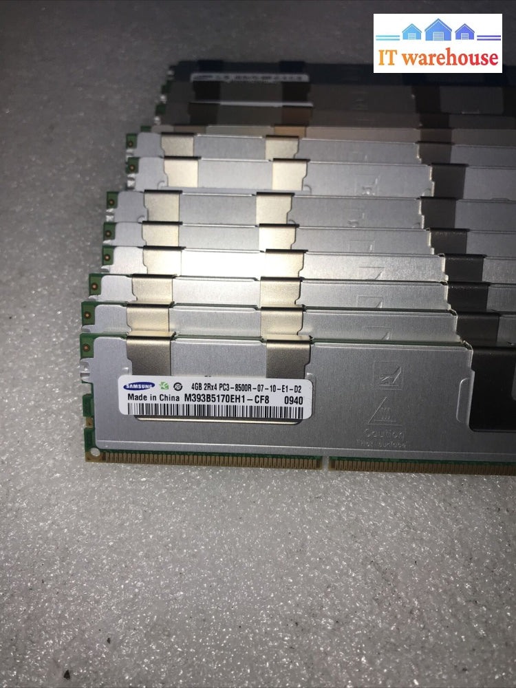 64Gb (12X4Gb) Pc3-8500R Ddr3-1066Mhz 2Rx4 Reg Shielded Ecc Samsung M393B5173Eh1