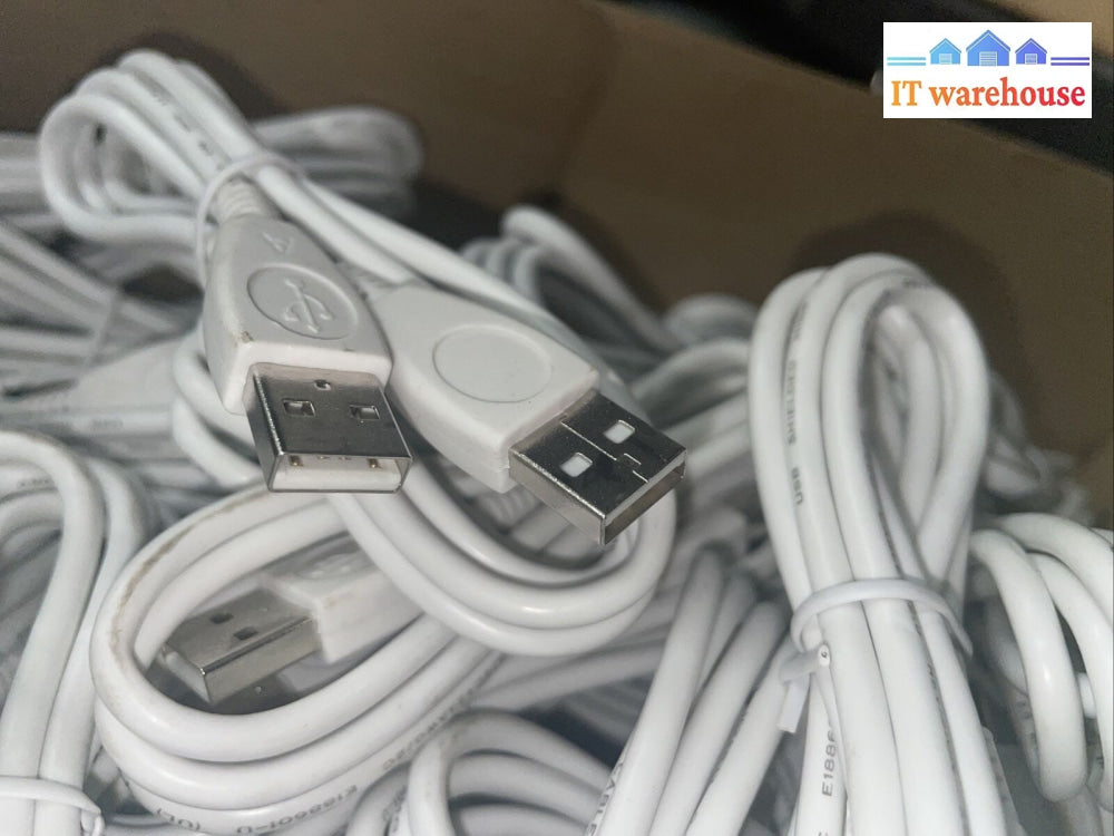 65X New Usb Cables With Dual Same Plugs