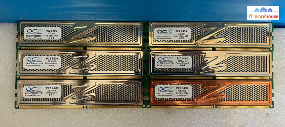 ~ (6X 1Gb) Ocz Ddr2 Ram Pc2-6400 800Mhz Ocz2Soe8002Gk Ocz2Se8001G Ocz2P800R22Gk