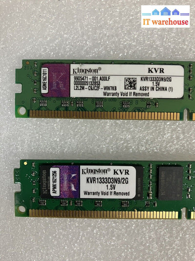 6X 2Gb Kingston Dimm 1333Mhz Pc3-10600 Ddr3 Memory (Kvr1333D3N9/2G) ~