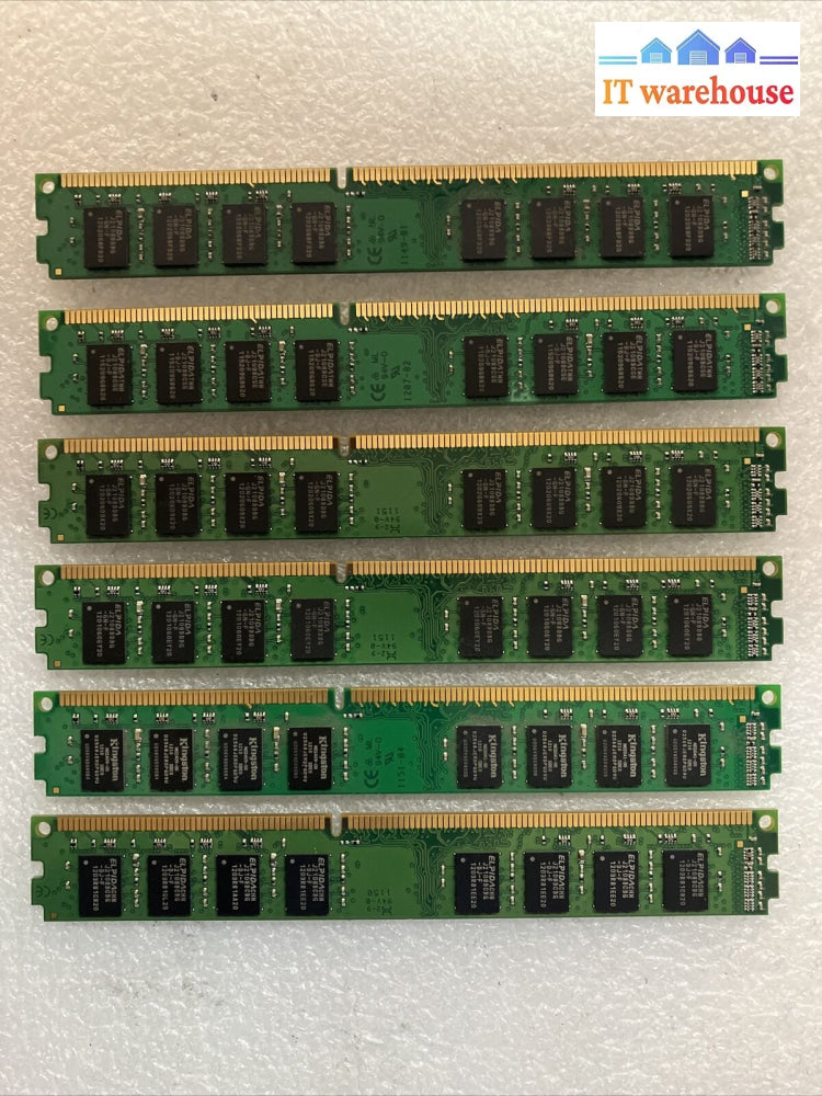 (6X 4Gb) Kingston Kvr1333D3N9/4G Pc3-10600 Ddr3-1333 Lowprofile Memory 9905471 ~