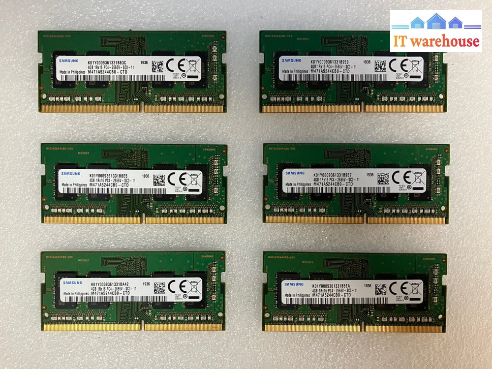 ~(6X 4Gb) Samsung Pc4-21300 Ddr4-2666 H471A5244Cb0-Ctd So-Dimm Ram For Hp 933282