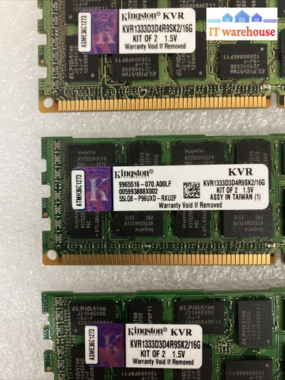 (6X 8Gb) Kingston Kvr1333D3D4R9Sk2 Dimm Ddr3-1333 Pc3-10600 Server Memory Ram ~