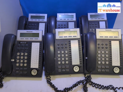 6X Panasonic Kx-Nt343 Kx-Nt343-B Backlit Lcd Display 24 Button Ip Phones (No Ac)