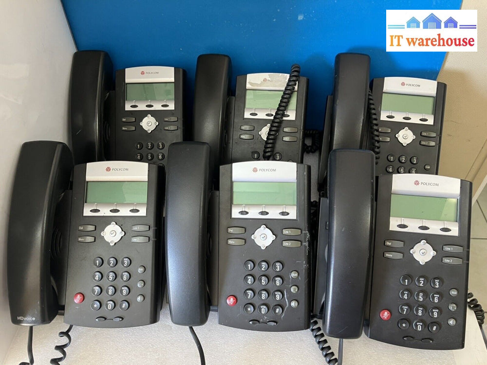 6X Polycom (Soundpoint Ip330) Ip 330 Business Phone (With Stand