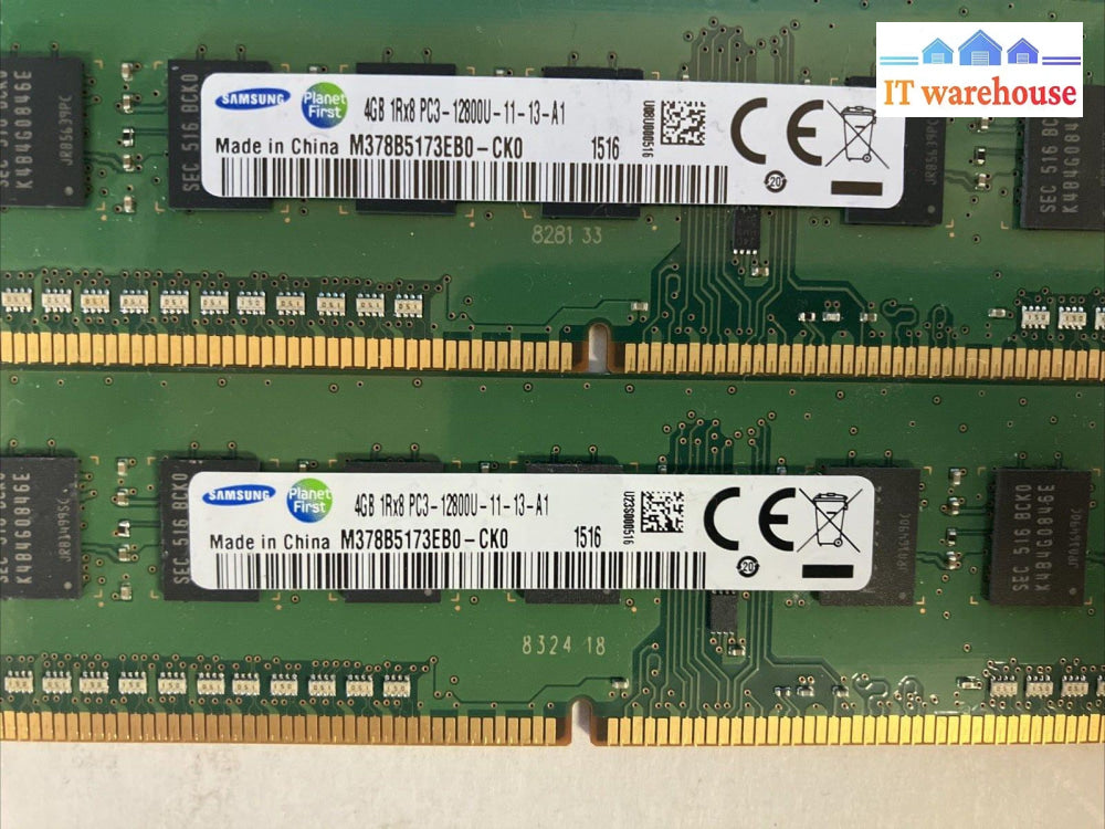 (7X 4Gb) Samsung 1Rx8 Ddr3-1600 Pc3-12800U Desktop Dimm Ram M378B5173Eb0-Ck0 ~