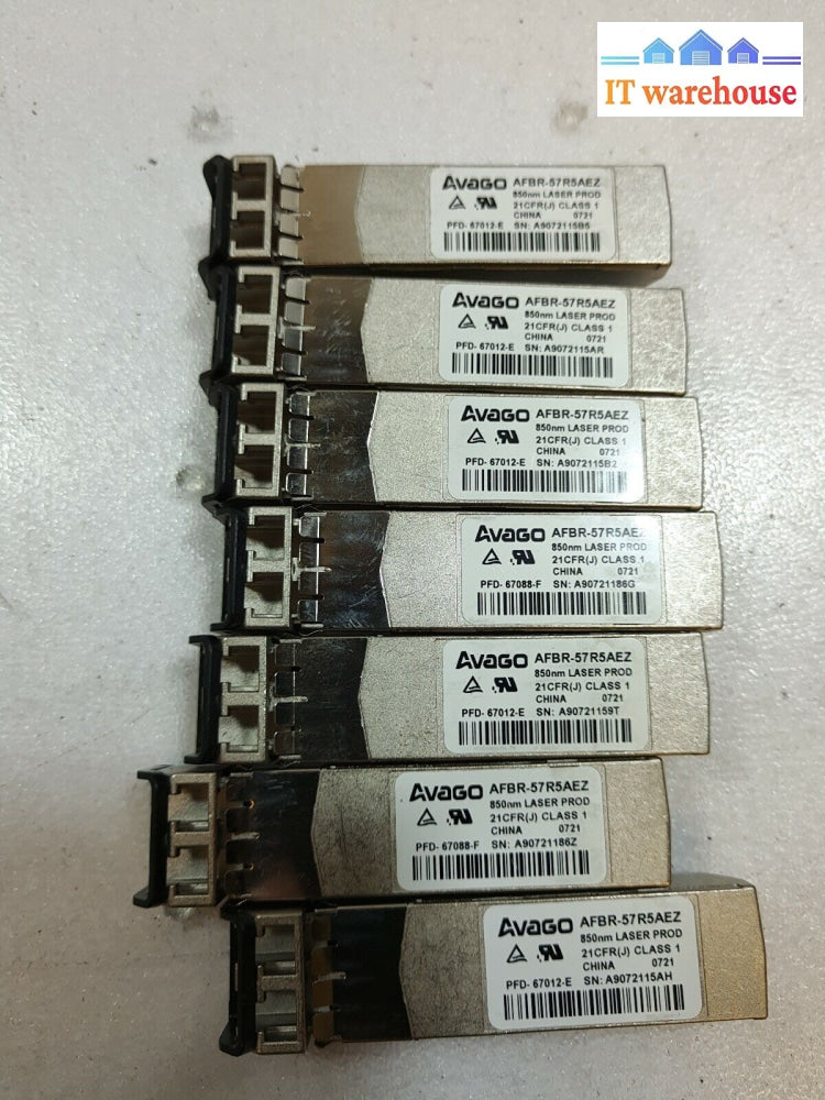 - 7X Avago/Aglient Afbr-57R5Aez 850Nm 4Gb Sw Sfp Gbic Transceivers