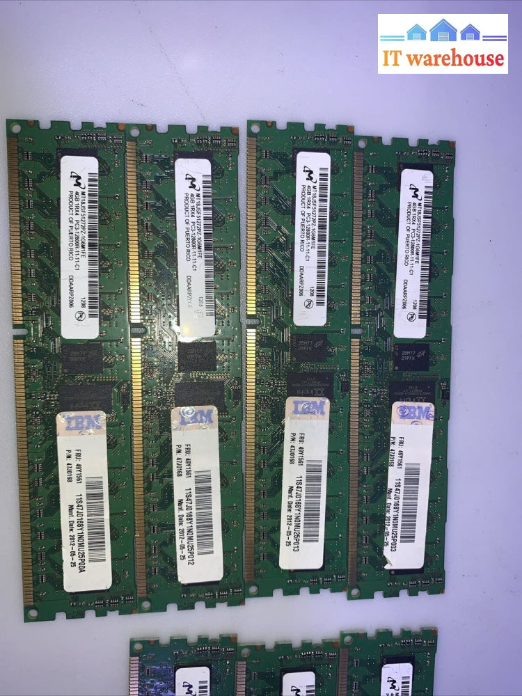 (7X) Mt18Jsf51272Pz-1G6M1Fe Micron 4Gb Pc3-12800R-11-11-C1 (Server) Memory Ram