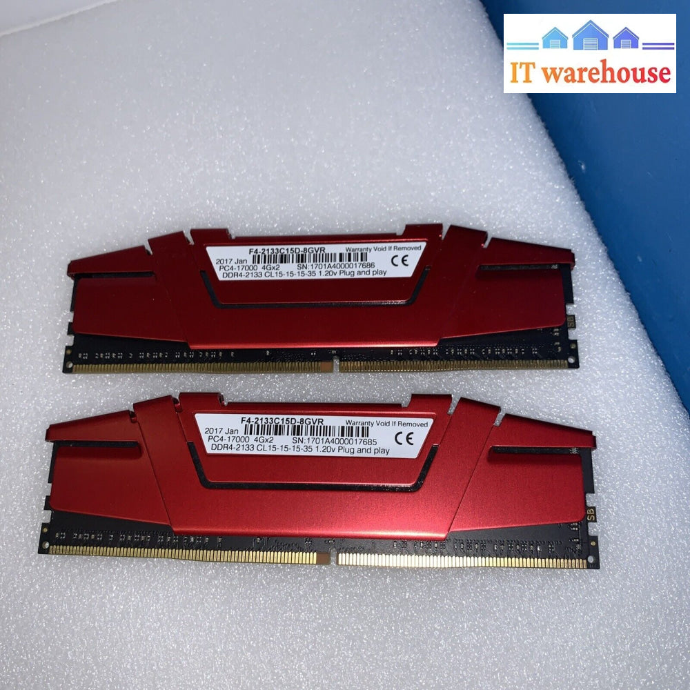 8Gb (2 X 4Gb) G.skill Ripjaws V Series F4-2133C15D Ddr4- 2133 Sdram (Pc4 17000)