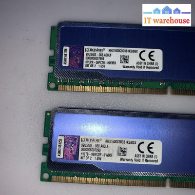 8Gb (2 X 4Gb) Kingston Hyperx Ddr3 1600Mhz Khx1600C9D3B1K2/8Gx Desktop Ram