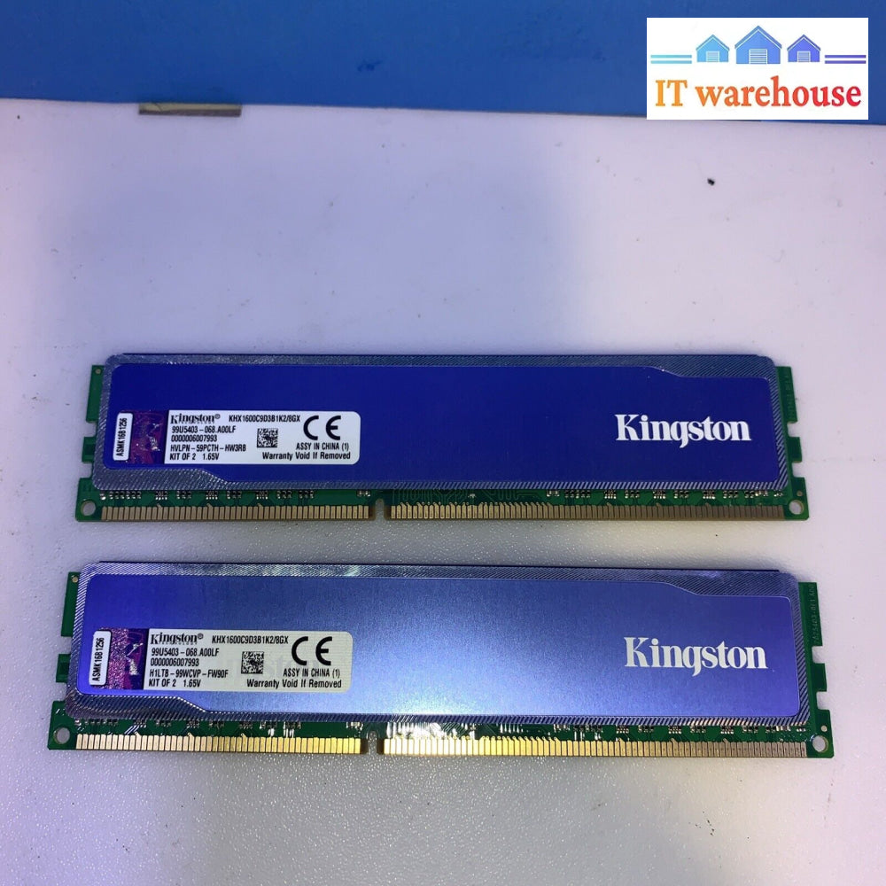 8Gb (2 X 4Gb) Kingston Hyperx Ddr3 1600Mhz Khx1600C9D3B1K2/8Gx Desktop Ram