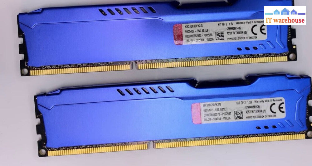 8Gb = (2X4Gb) Kingston Hyperx Fury 1600Mhz Ddr3 Cl10 Dimm - Blue Hx316C10Fk2/8