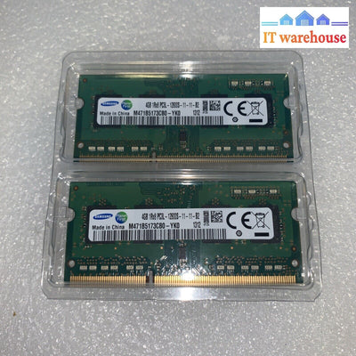 8Gb (2X4Gb) Pc3-12800S Ddr3-1600Mhz 1Rx8 Unbuffered Samsung M471B5173Cb0-Yk0